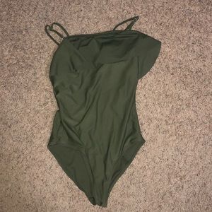 Green one piece bathing suit